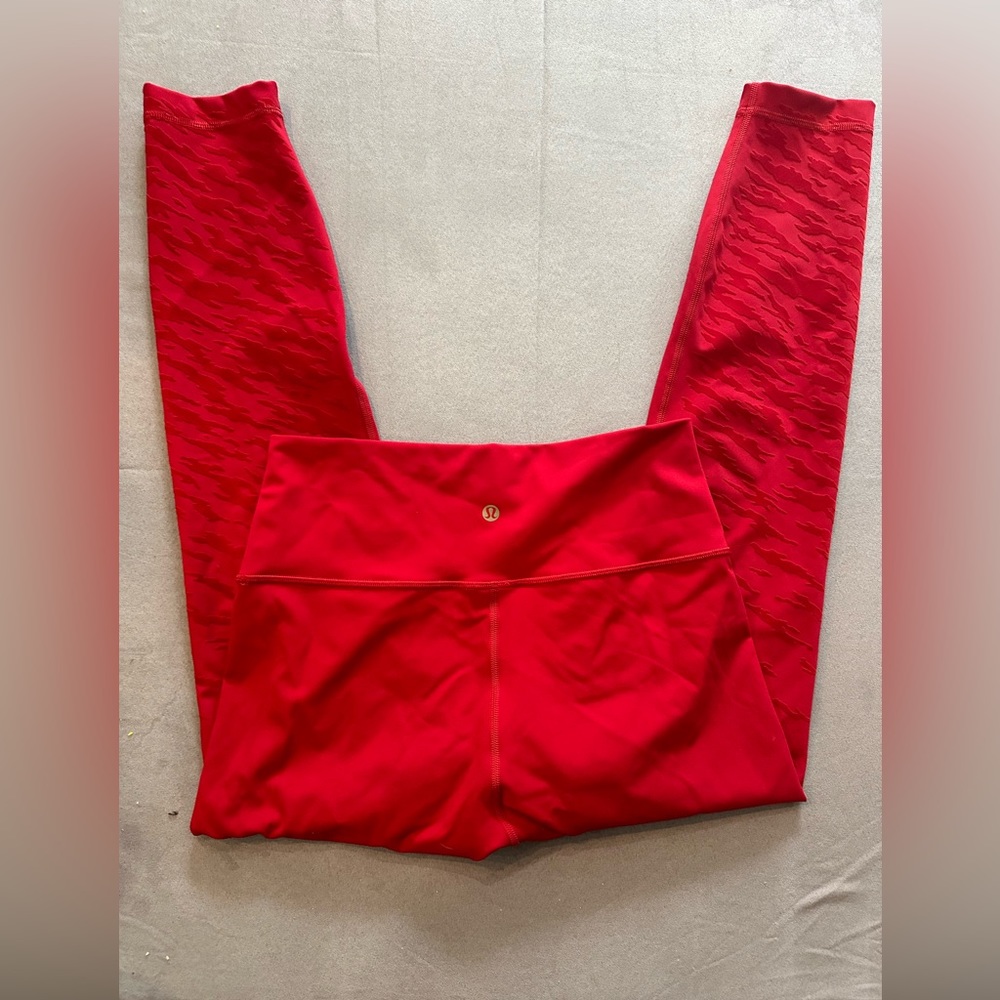 🍋Red lululemon wunder under high rise tight